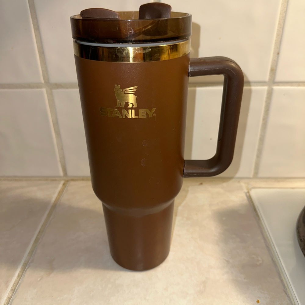 Stanley Gold and Brown Travel Mug